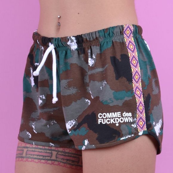NWT Comme Des Fuckdown Shorts Camo shorts Italian Medium (small) - Picture 3 of 3